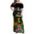 Personalised South Sea Islanders Family Matching Off Shoulder Maxi Dress and Hawaiian Shirt Kanakas With Fiji Coat Of Arms LT14 Mom's Dress Black - Polynesian Pride