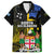 Personalised South Sea Islanders Family Matching Puletasi Dress and Hawaiian Shirt Kanakas With Fiji Coat Of Arms LT14 Dad's Shirt - Short Sleeve Black - Polynesian Pride