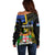 Personalised South Sea Islanders Off Shoulder Sweater Kanakas With Fiji Coat Of Arms LT14 - Polynesian Pride