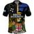 Personalised South Sea Islanders Polo Shirt Kanakas With Fiji Coat Of Arms LT14 Black - Polynesian Pride