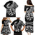 Personalised Polynesia Family Matching Puletasi Dress and Hawaiian Shirt Fish Hook Tattoo Go Fishing Polynesian Pattern Black LT14 - Polynesian Pride