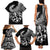 Personalised Polynesia Family Matching Tank Maxi Dress and Hawaiian Shirt Fish Hook Tattoo Go Fishing Polynesian Pattern Black LT14 - Polynesian Pride