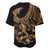 Polynesia Baseball Jersey Fish Hook Tattoo Go Fishing Polynesian Pattern Gold LT14 - Polynesian Pride