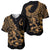 Polynesia Baseball Jersey Fish Hook Tattoo Go Fishing Polynesian Pattern Gold LT14 - Polynesian Pride