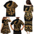 Polynesia Family Matching Puletasi Dress and Hawaiian Shirt Fish Hook Tattoo Go Fishing Polynesian Pattern Gold LT14 - Polynesian Pride