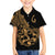 Polynesia Family Matching Puletasi Dress and Hawaiian Shirt Fish Hook Tattoo Go Fishing Polynesian Pattern Gold LT14 Son's Shirt Gold - Polynesian Pride