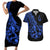 polynesia-couples-matching-short-sleeve-bodycon-dress-and-hawaiian-shirt-fish-hook-tattoo-go-fishing-polynesian-pattern-blue