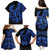 Polynesia Family Matching Puletasi Dress and Hawaiian Shirt Fish Hook Tattoo Go Fishing Polynesian Pattern Blue LT14 - Polynesian Pride