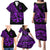 Polynesia Family Matching Puletasi Dress and Hawaiian Shirt Fish Hook Tattoo Go Fishing Polynesian Pattern Purple LT14 - Polynesian Pride