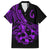 Polynesia Family Matching Puletasi Dress and Hawaiian Shirt Fish Hook Tattoo Go Fishing Polynesian Pattern Purple LT14 Dad's Shirt - Short Sleeve Purple - Polynesian Pride