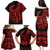 Polynesia Family Matching Puletasi Dress and Hawaiian Shirt Fish Hook Tattoo Go Fishing Polynesian Pattern Red LT14 - Polynesian Pride