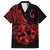 Polynesia Family Matching Puletasi Dress and Hawaiian Shirt Fish Hook Tattoo Go Fishing Polynesian Pattern Red LT14 Dad's Shirt - Short Sleeve Red - Polynesian Pride