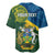 Personalised Solomon Islands Baseball Jersey Tropical Leaves With Melanesian Pattern LT14 - Polynesian Pride