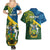 Personalised Solomon Islands Couples Matching Summer Maxi Dress and Hawaiian Shirt Tropical Leaves With Melanesian Pattern LT14 - Polynesian Pride