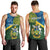 Personalised Solomon Islands Men Tank Top Tropical Leaves With Melanesian Pattern LT14 - Polynesian Pride