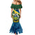 Personalised Solomon Islands Mermaid Dress Tropical Leaves With Melanesian Pattern LT14 - Polynesian Pride