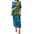 Personalised Solomon Islands Puletasi Tropical Leaves With Melanesian Pattern LT14 Long Dress Green - Polynesian Pride