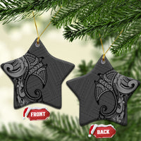 Polynesia Manta Ray Tattoo Ceramic Ornament Tropical Plumeria Gray Polynesian Pattern LT14 Star Gray - Polynesian Pride