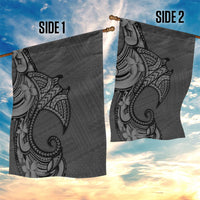 Polynesia Manta Ray Tattoo Garden Flag Tropical Plumeria Gray Polynesian Pattern LT14 - Polynesian Pride