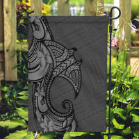 Polynesia Manta Ray Tattoo Garden Flag Tropical Plumeria Gray Polynesian Pattern LT14 Garden Flag Gray - Polynesian Pride