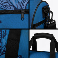 Polynesia Manta Ray Tattoo Duffle Bag Tropical Plumeria Blue Polynesian Pattern LT14 - Polynesian Pride