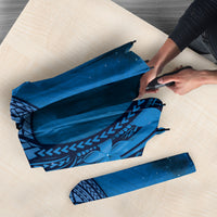 Polynesia Manta Ray Tattoo Umbrella Tropical Plumeria Blue Polynesian Pattern LT14 - Polynesian Pride