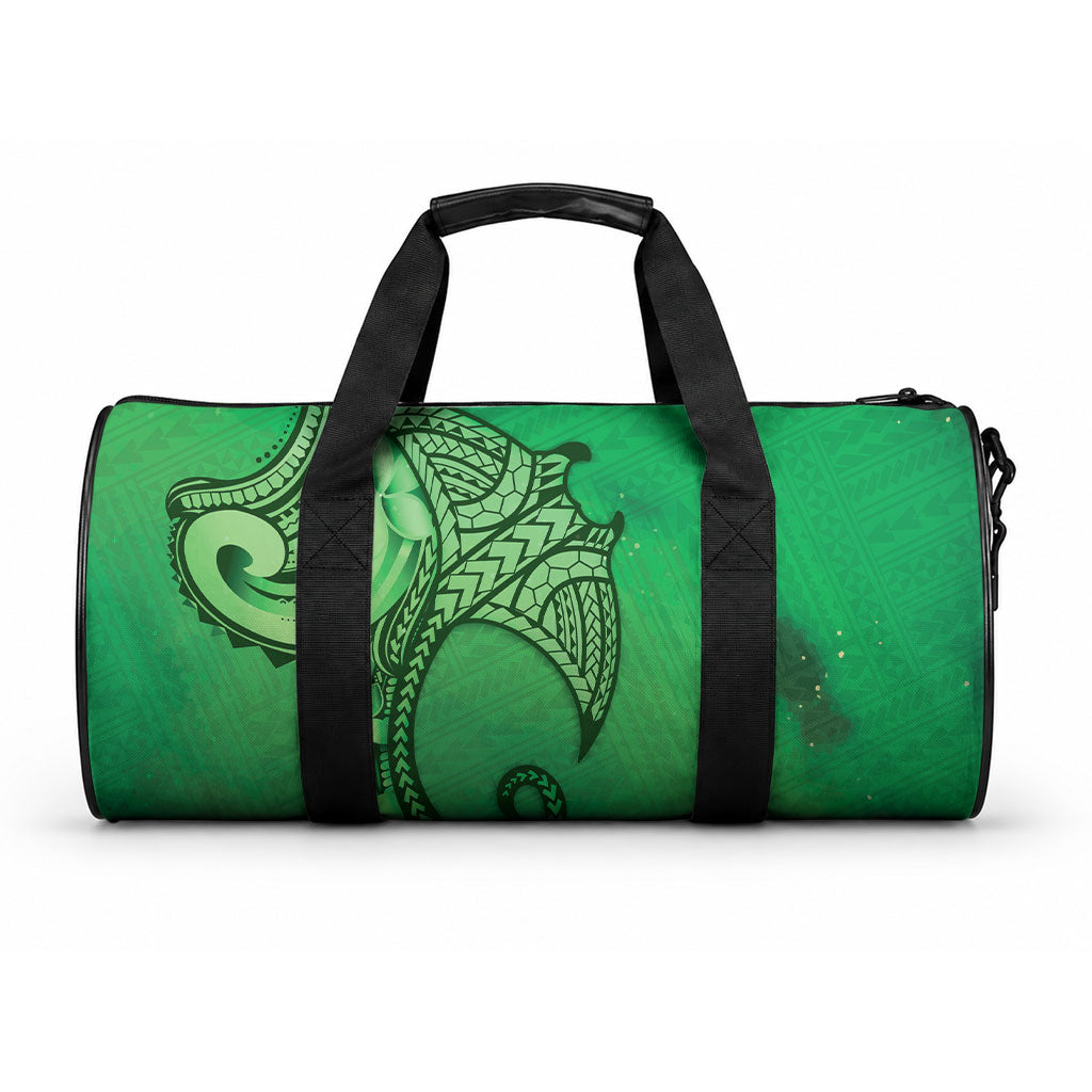Polynesia Manta Ray Tattoo Duffle Bag Tropical Plumeria Green Polynesian Pattern LT14 One size Green - Polynesian Pride
