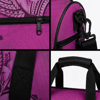 Polynesia Manta Ray Tattoo Duffle Bag Tropical Plumeria Pink Polynesian Pattern LT14 - Polynesian Pride