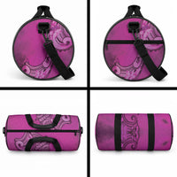 Polynesia Manta Ray Tattoo Duffle Bag Tropical Plumeria Pink Polynesian Pattern LT14 - Polynesian Pride