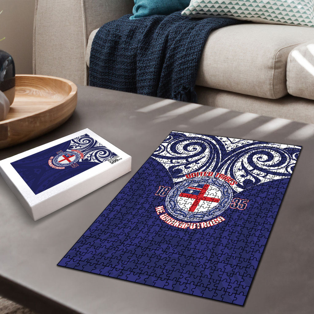 New Zealand United Tribes Te Kara Puzzle He Whakaputanga Maori Pattern LT14 - Polynesian Pride