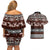 Bula Fiji Couples Matching Off Shoulder Short Dress and Hawaiian Shirt Fijian Tapa Masi With Hibiscus Flowers LT14 - Polynesian Pride