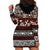 Bula Fiji Hoodie Dress Fijian Tapa Masi With Hibiscus Flowers LT14 - Polynesian Pride