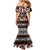 Bula Fiji Mermaid Dress Fijian Tapa Masi With Hibiscus Flowers LT14 - Polynesian Pride