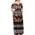 Bula Fiji Off Shoulder Maxi Dress Fijian Tapa Masi With Hibiscus Flowers LT14 - Polynesian Pride