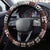 Bula Fiji Steering Wheel Cover Fijian Tapa Masi With Hibiscus Flowers