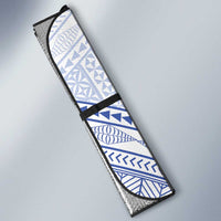 Queen Salote College 100 Years Personalized Auto Sun Shade Tonga QSC Heilala Lei White Ngatu Pattern LT14 - Polynesian Pride