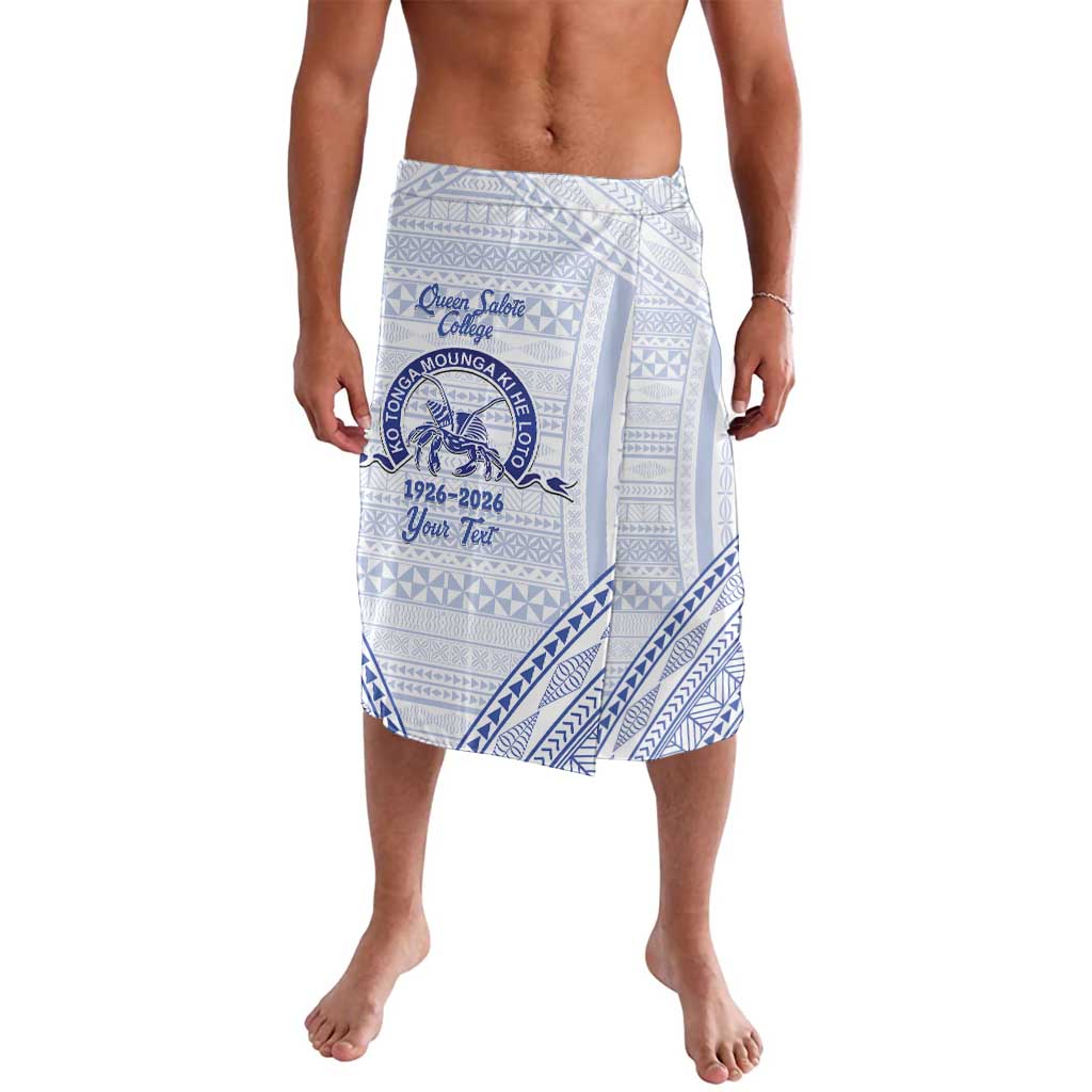 Queen Salote College 100 Years Personalized Lavalava Tonga QSC Heilala Lei White Ngatu Pattern LT14 White - Polynesian Pride