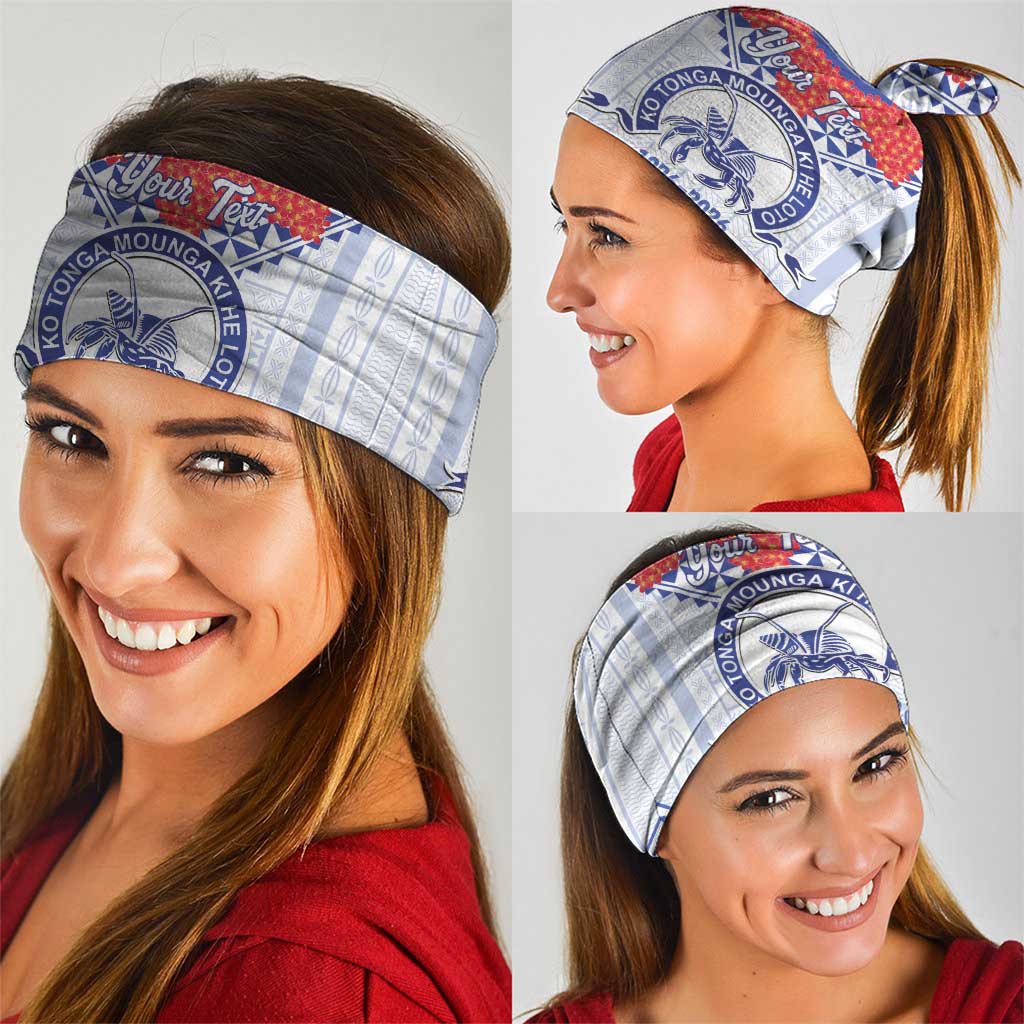 Queen Salote College 100 Years Personalized Neck Gaiter Tonga QSC Heilala Lei White Ngatu Pattern LT14 - Polynesian Pride
