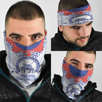 Queen Salote College 100 Years Personalized Neck Gaiter Tonga QSC Heilala Lei White Ngatu Pattern LT14 - Polynesian Pride