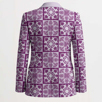 Poni Palaka Quilt Hawaii Blazer Hawaiian Tropical Monstera Sea Turtle LT14 - Polynesian Pride
