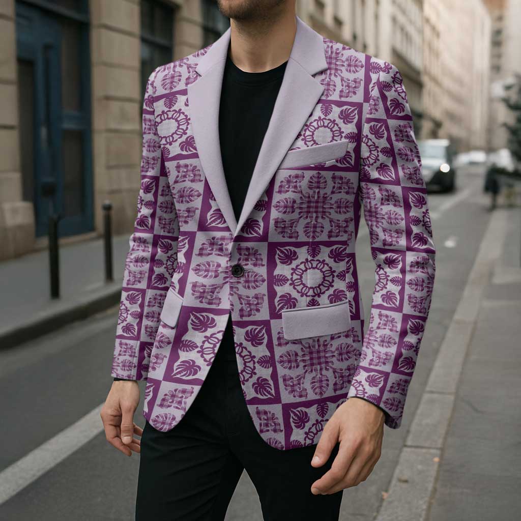 Poni Palaka Quilt Hawaii Blazer Hawaiian Tropical Monstera Sea Turtle LT14 - Polynesian Pride