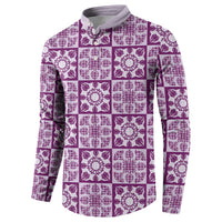 Poni Palaka Quilt Hawaii Button Sweatshirt Hawaiian Tropical Monstera Sea Turtle LT14 - Polynesian Pride