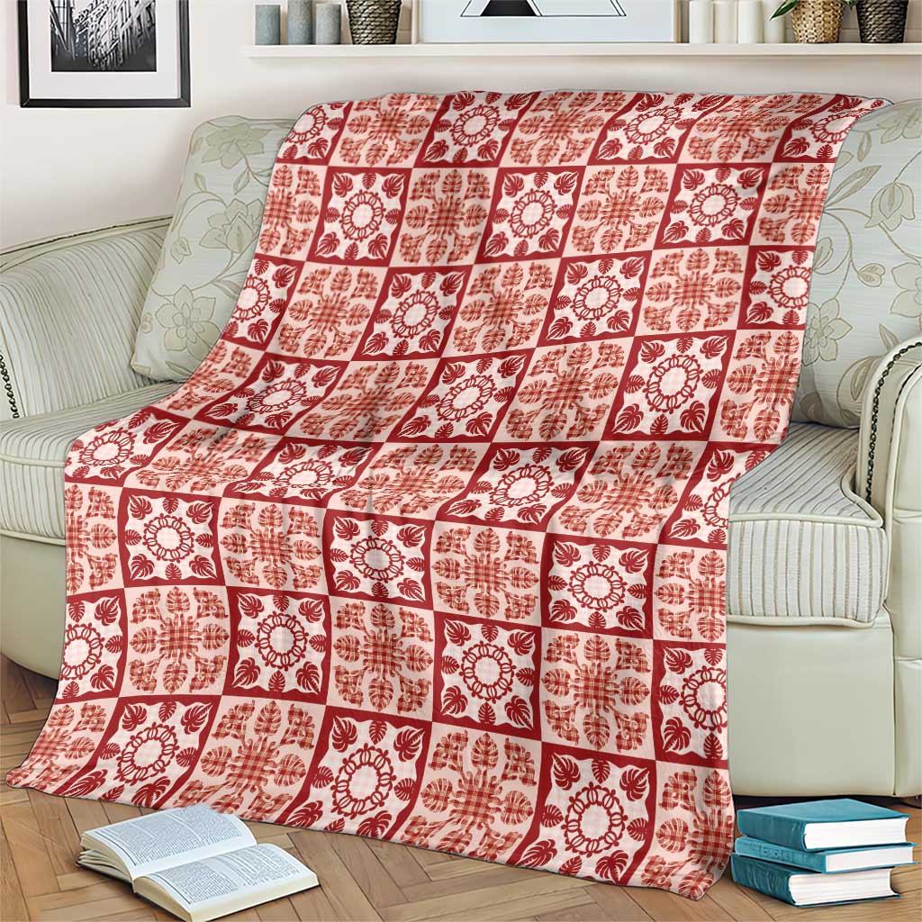 Ulaula Palaka Quilt Hawaii Blanket Hawaiian Tropical Monstera Sea Turtle LT14 - Polynesian Pride