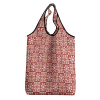 Ulaula Palaka Quilt Hawaii Grocery Bag Hawaiian Tropical Monstera Sea Turtle LT14 - Polynesian Pride