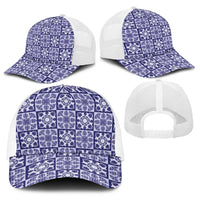 Polu Palaka Quilt Hawaii Baseball Net Cap Hawaiian Tropical Monstera Sea Turtle LT14 - Polynesian Pride