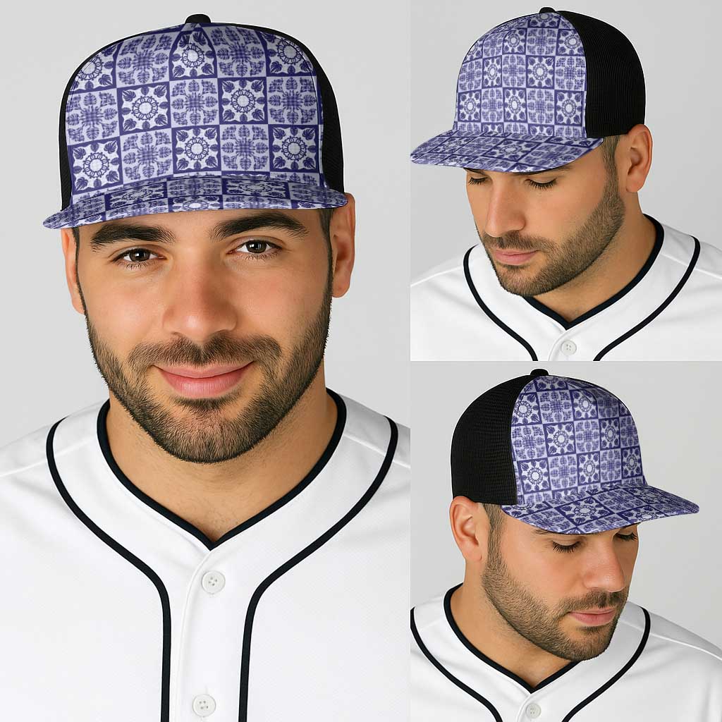 Polu Palaka Quilt Hawaii Baseball Net Cap Hawaiian Tropical Monstera Sea Turtle LT14 - Polynesian Pride
