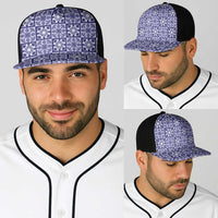 Polu Palaka Quilt Hawaii Baseball Net Cap Hawaiian Tropical Monstera Sea Turtle LT14 - Polynesian Pride
