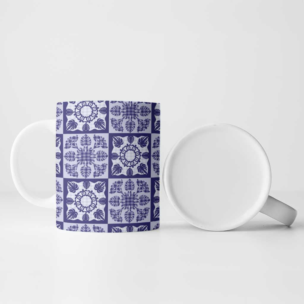 Polu Palaka Quilt Hawaii Ceramic Mug Hawaiian Tropical Monstera Sea Turtle LT14 - Polynesian Pride