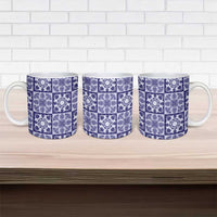 Polu Palaka Quilt Hawaii Ceramic Mug Hawaiian Tropical Monstera Sea Turtle LT14 - Polynesian Pride