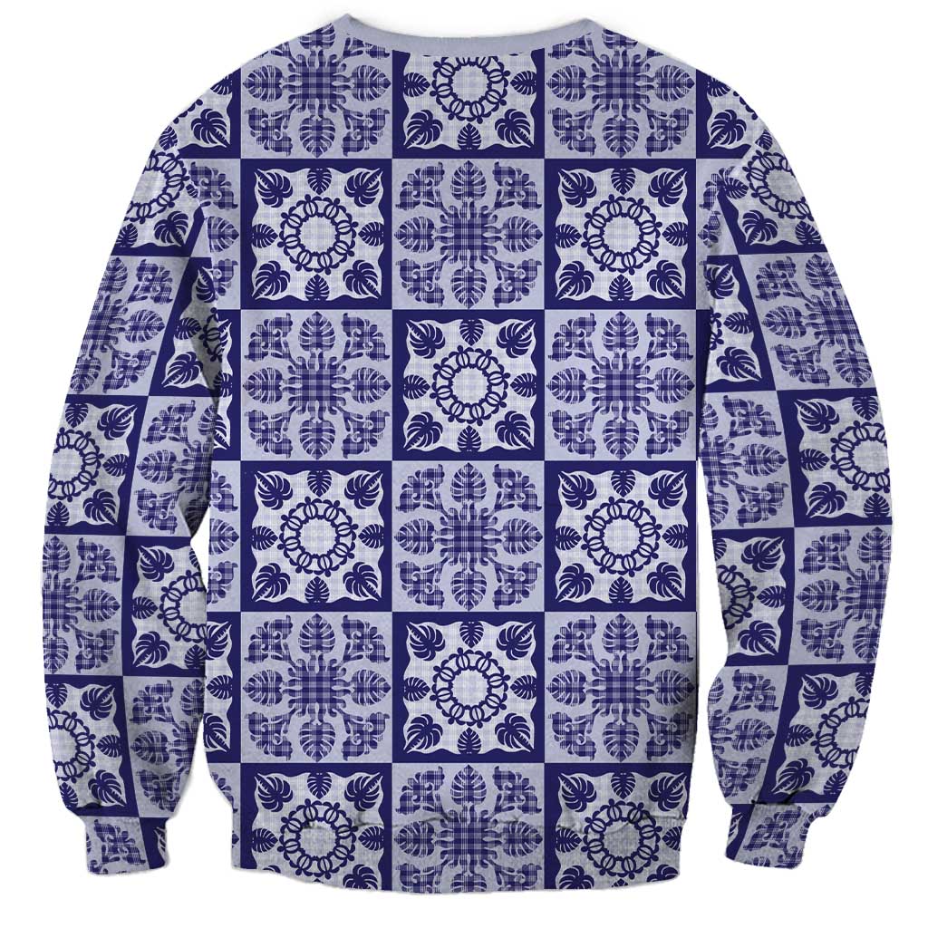 Polu Palaka Quilt Hawaii Sweatshirt Hawaiian Tropical Monstera Sea Turtle LT14 - Polynesian Pride